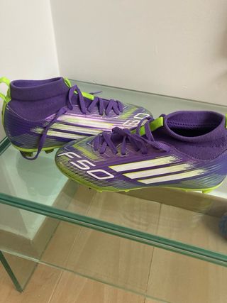 Botas de fútbol Adidas F50 Morado/Lima