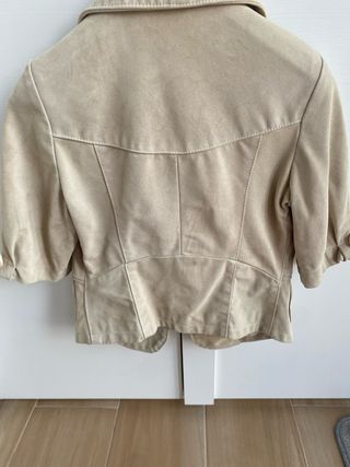 Giacchino in vera pelle Berna Beige taglio in vita