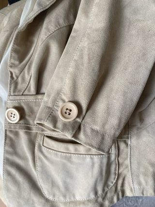 Giacchino in vera pelle Berna Beige taglio in vita