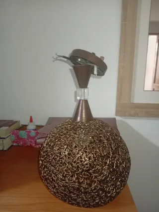 Lámpara de techo metal y cristal