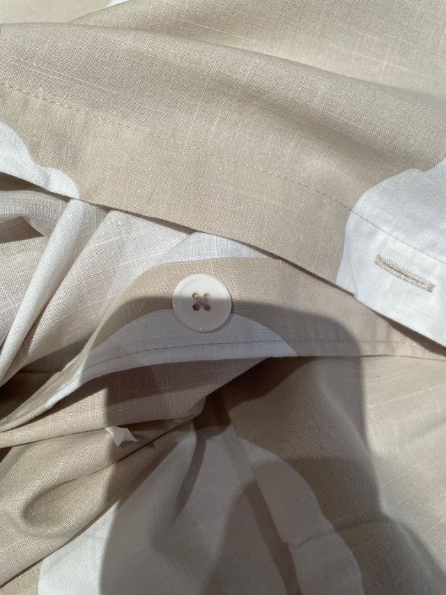 Funda nórdica topos beige y blanco