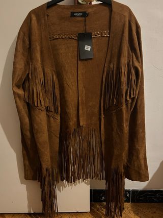 Chaqueta Jubylee antelina con flecos s-m