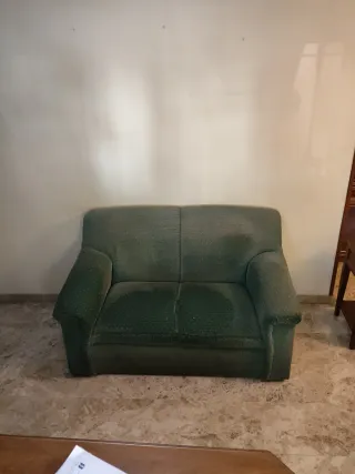 Sofá de 2 plazas verde