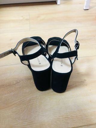 Tacones de cuña negros Talla 37