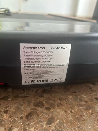 Cinta de correr Hometro plegable JF-H-40DA