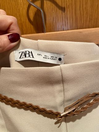 Pantalón culotte Zara beige
