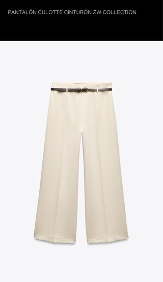 Pantalón culotte Zara beige