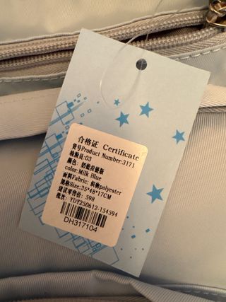 Mochila universitaria celeste