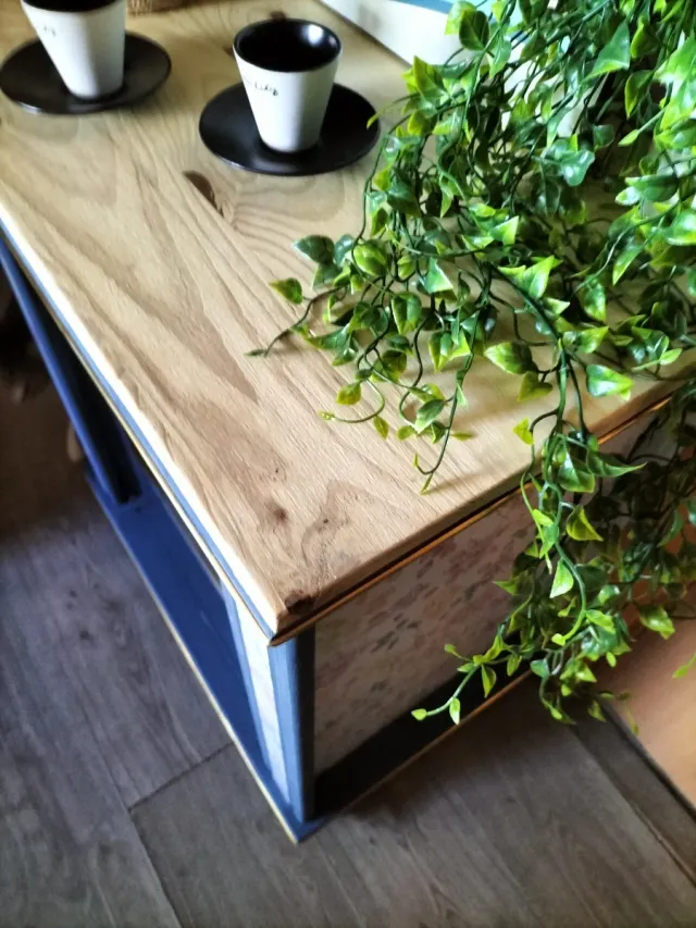 OFERTA! ORGANIZADOR DE MADERA MACIZA CON RUEDAS