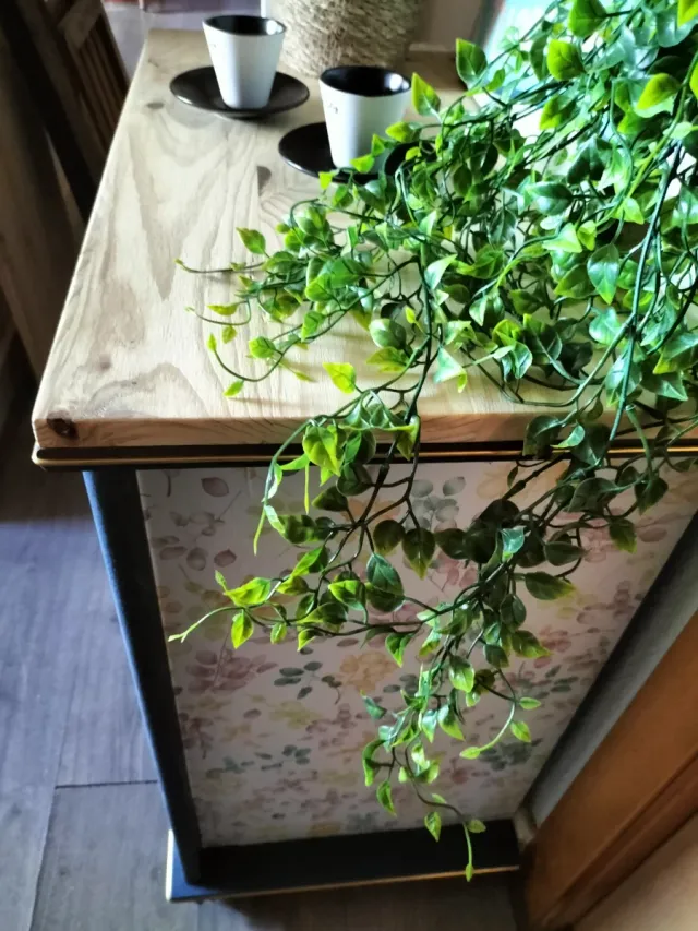 OFERTA! ORGANIZADOR DE MADERA MACIZA CON RUEDAS