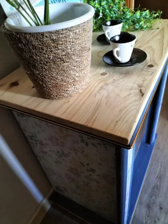 OFERTA! ORGANIZADOR DE MADERA MACIZA CON RUEDAS