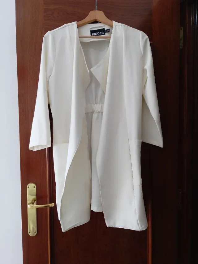 Blazer Pieces Blanco Talla S