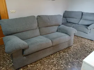 Conjunto de 2 sofás grises