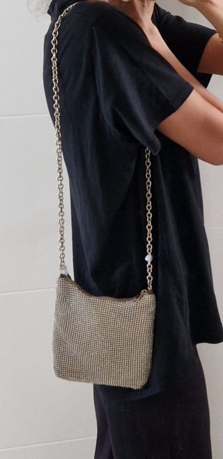 Bolso fiesta Zara diamantes