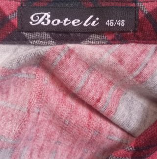 Camisa a cuadros roja y negra talla 46