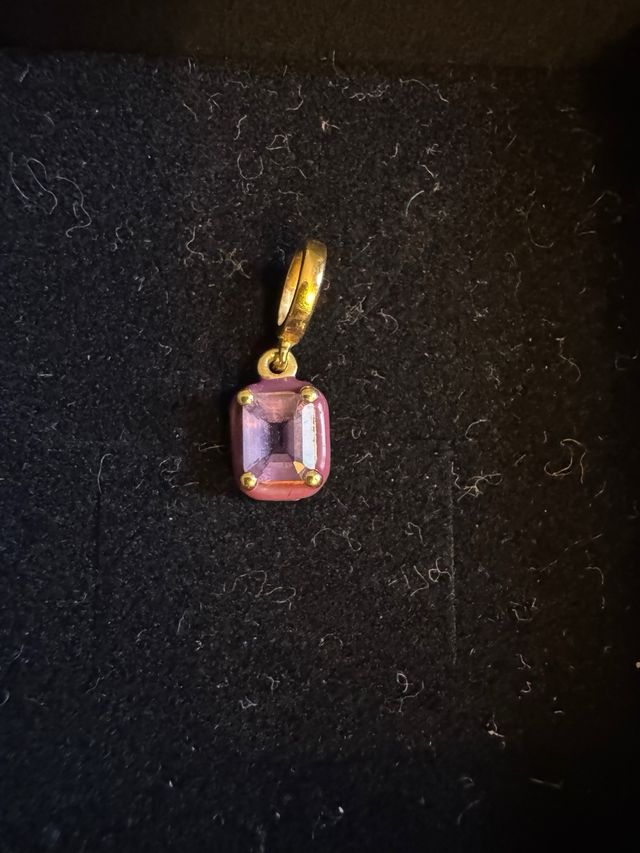 Colgante Oro con Piedra Rosa