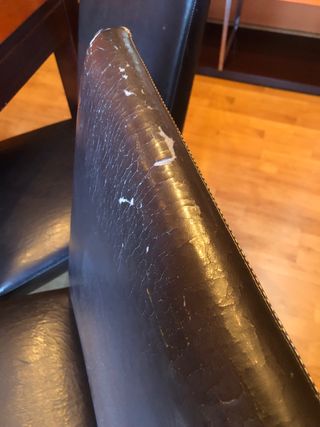 Conjunto de 4 sillas de comedor de piel