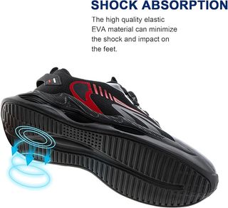 Zapatillas Deportivas Hombre Negras Rojas