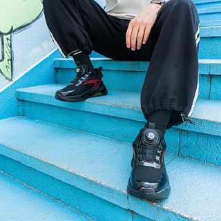 Zapatillas Deportivas Hombre Negras Rojas