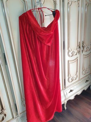 Capa Terciopelo Roja Talla Única