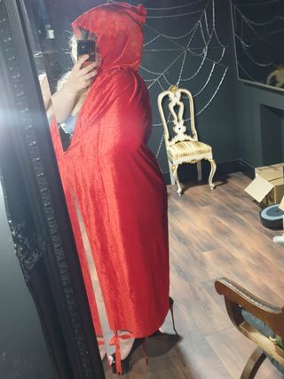 Capa Terciopelo Roja Talla Única