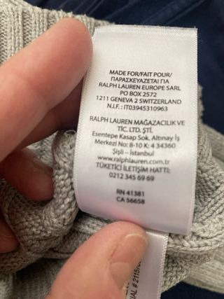 Polo Ralph Lauren Jersey Gris Talla L
