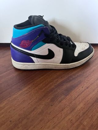 Jordan 1 Mid Viola e Turchese Originale 