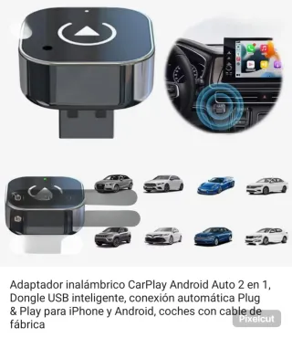 Adaptador CarPlay Android Auto Inalámbrico