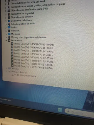 HP i7 SSD Portátil Plata