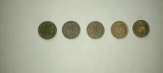 Lote de 5 monedas antiguas