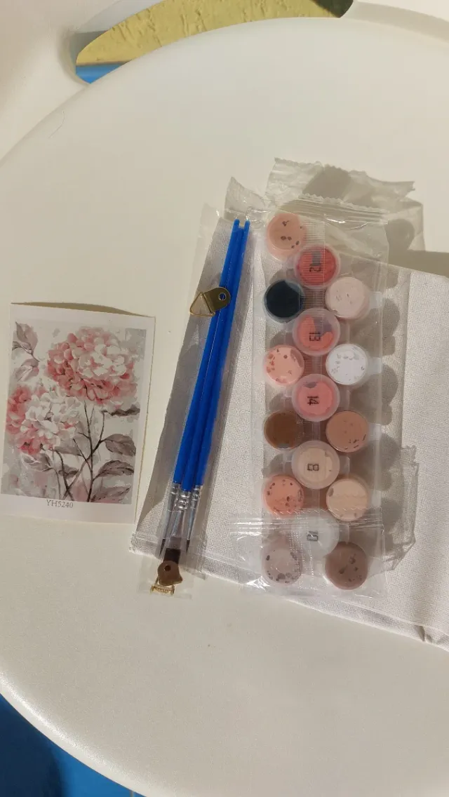 Tela per pittura ortensie