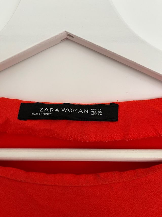 Blusa Zara Roja Talla XS