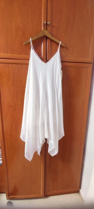 Vestido Verano Encaje Blanco Talla Única