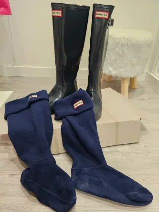 Botas Hunter Mujer Talla 38 Negras