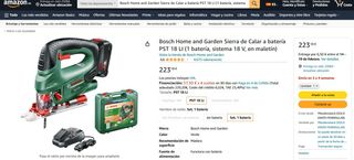 Sierra de calar Bosch PST 18 LI a batería