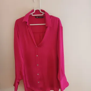 Camisa Zara Rosa Talla XS