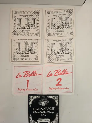 Lote Cuerdas Guitarra Clásica LM La Bella Hannabac