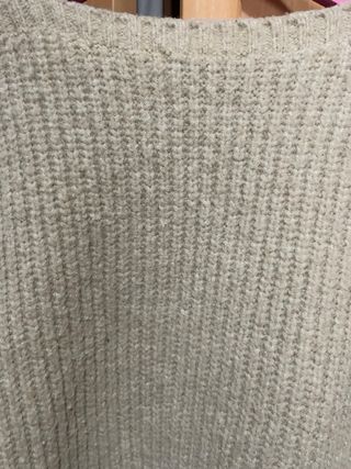 Jersey punto grueso marrón/beige
