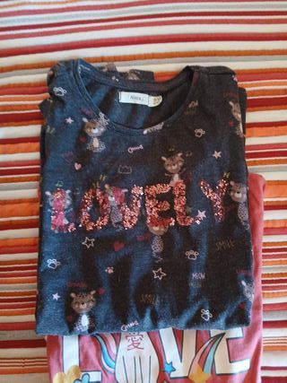 Pack 3 Camisetas Manga Larga Niña Talla 11-12