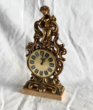 Orologio da Tavolo Vintage Rococò Dorato anni ‘60