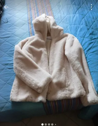 Giacca pelliccia sintetica bianca