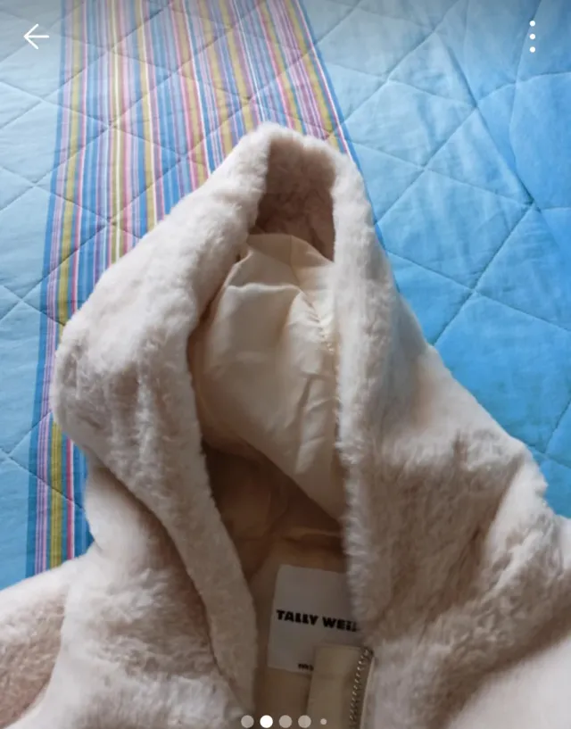 Giacca pelliccia sintetica bianca