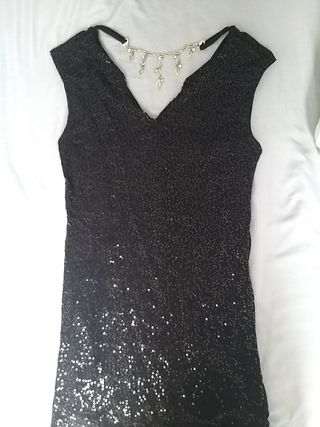 Blusa negra lentejuelas