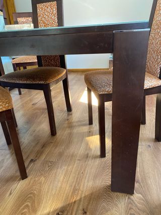 Mesa extensible salón con 6 sillas