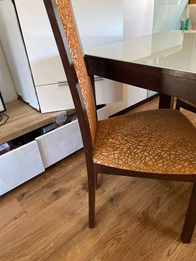 Mesa extensible salón con 6 sillas