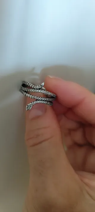Anillo Plata 925 Serpiente Ajustable
