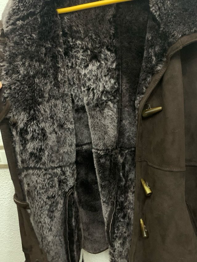 Abrigo Dossier ante y piel conejo Talla 42