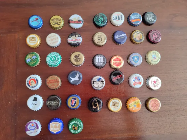 Lote 38 chapas de cerveza coleccionables