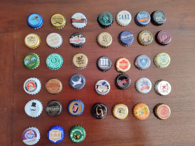 Lote 38 chapas de cerveza coleccionables
