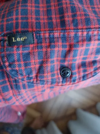 Camisa de invierno Lee cuadros rojo y azul